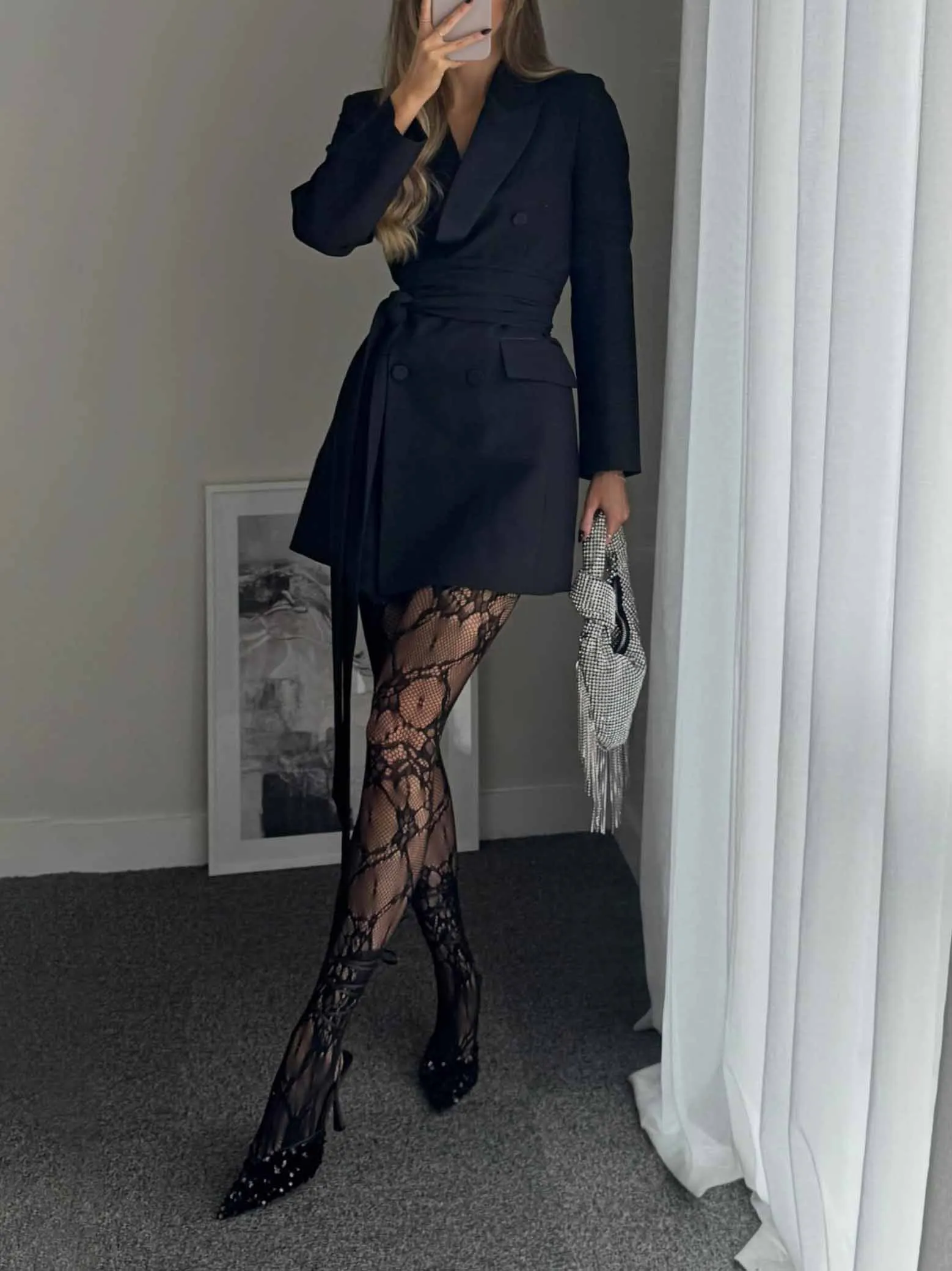 Elegant Waist Jacket Mini Dress