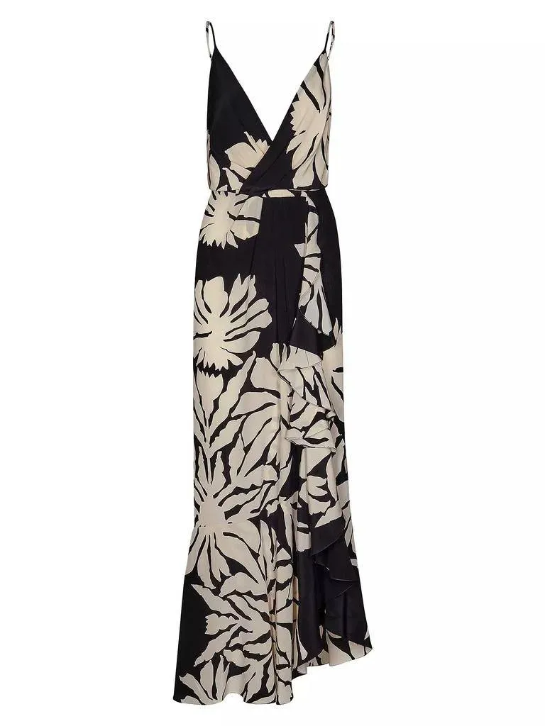 Unique Printed Suspender Maxi Dress