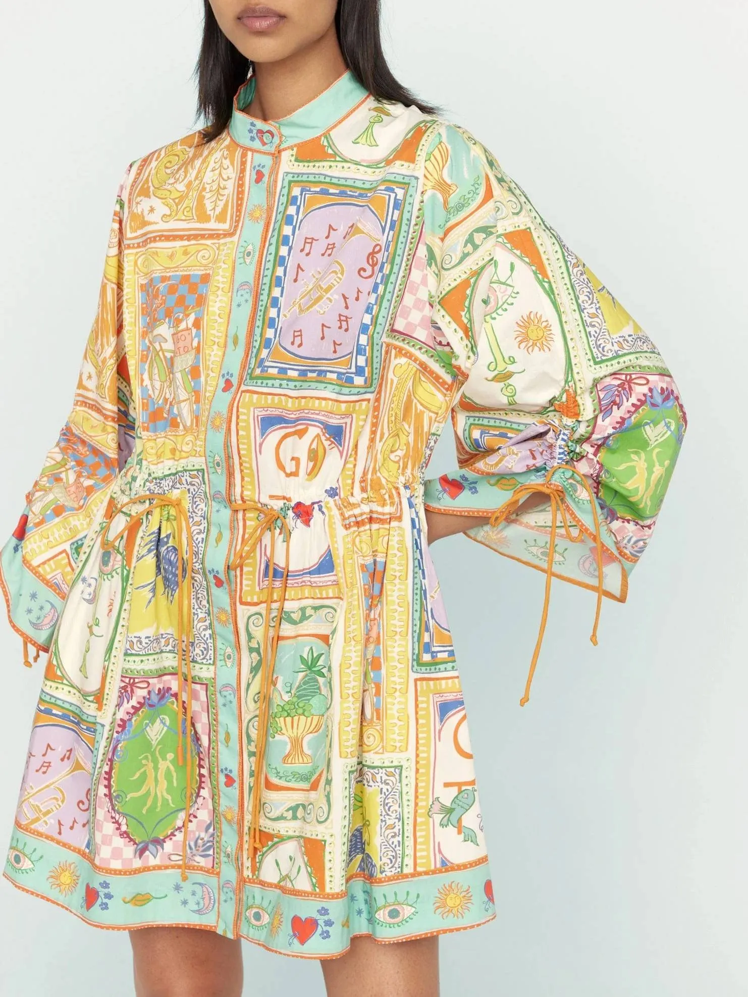 Unique Printed Mini Dress