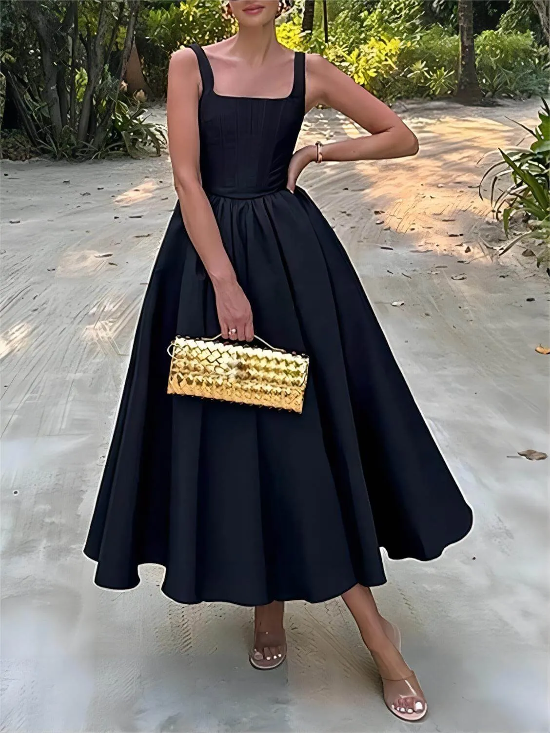Stylish And Elegant Off-Shoulder Strapless Sleeveless Maxi Dress