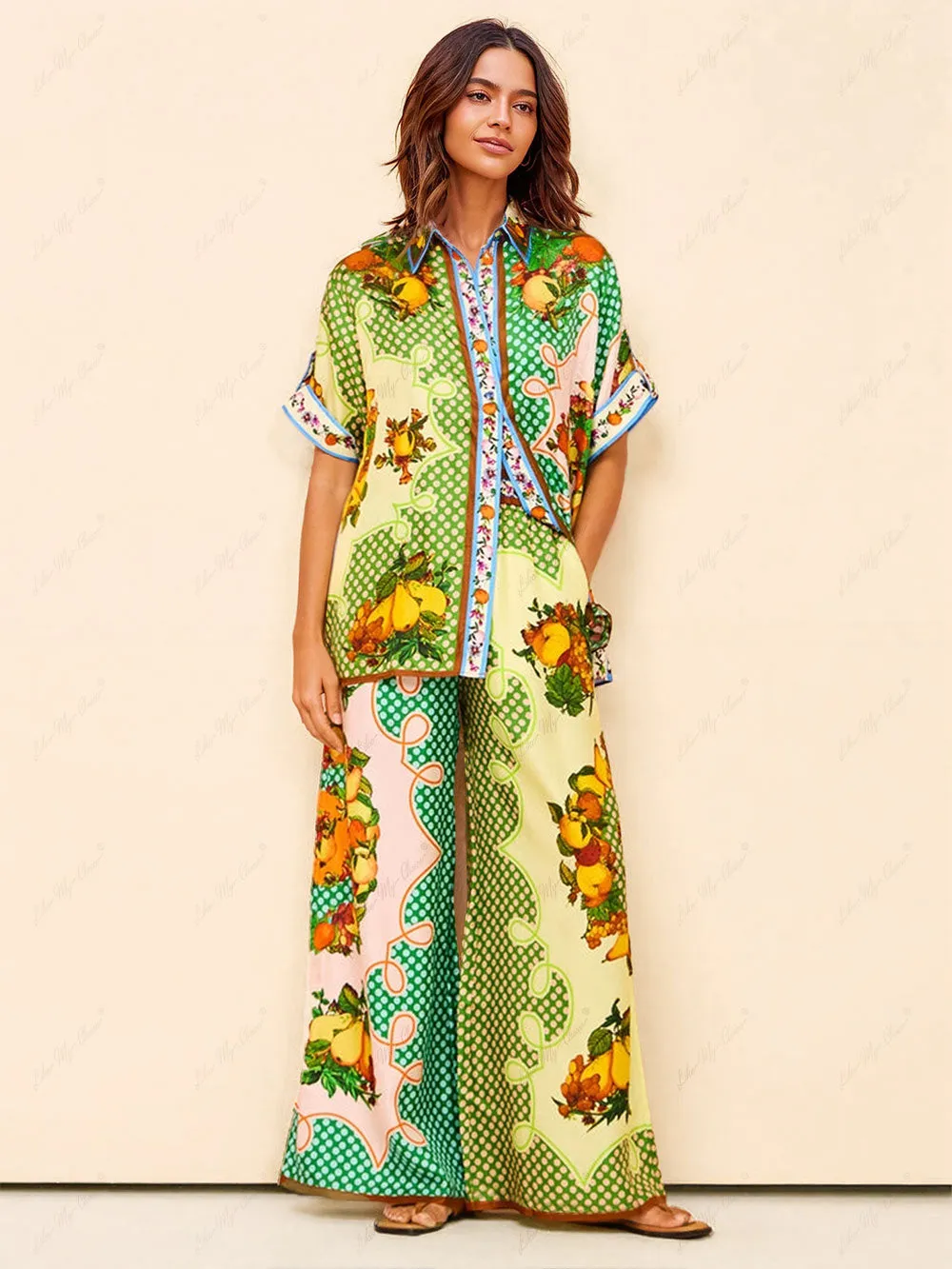 Multicolor Printed Lemon Shirt