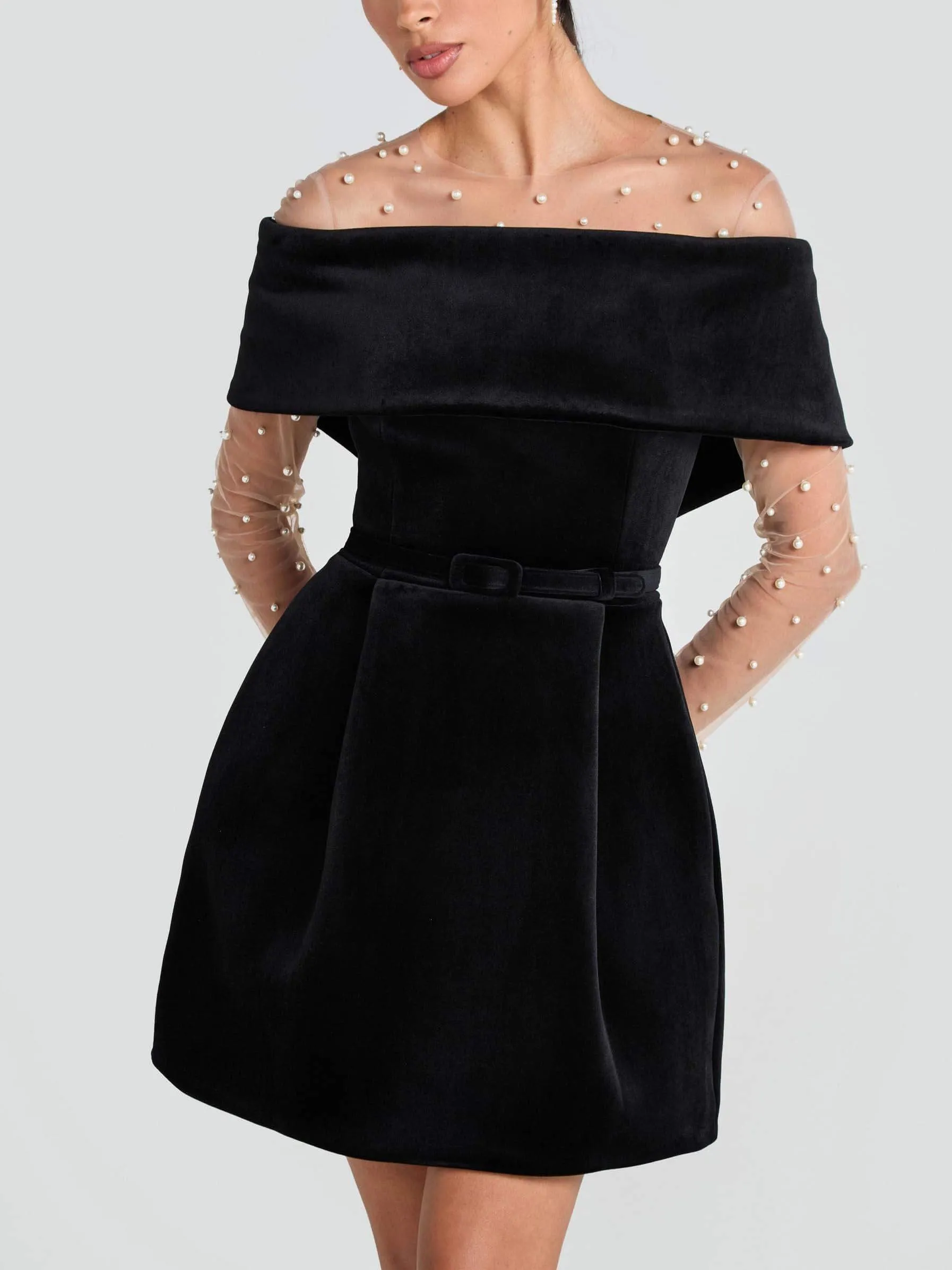 Elegant Off-The-Shoulder Mini Dress