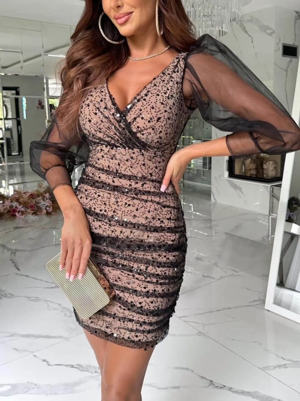 Exquisite And Sexy Sequin Casual Party Dress