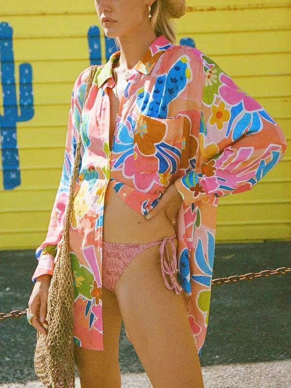 Flower Cactus Print Shirt