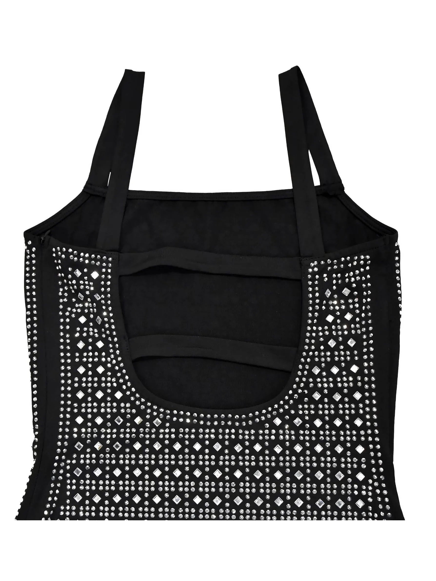 Rhinestone Slim Sling Mini Dress