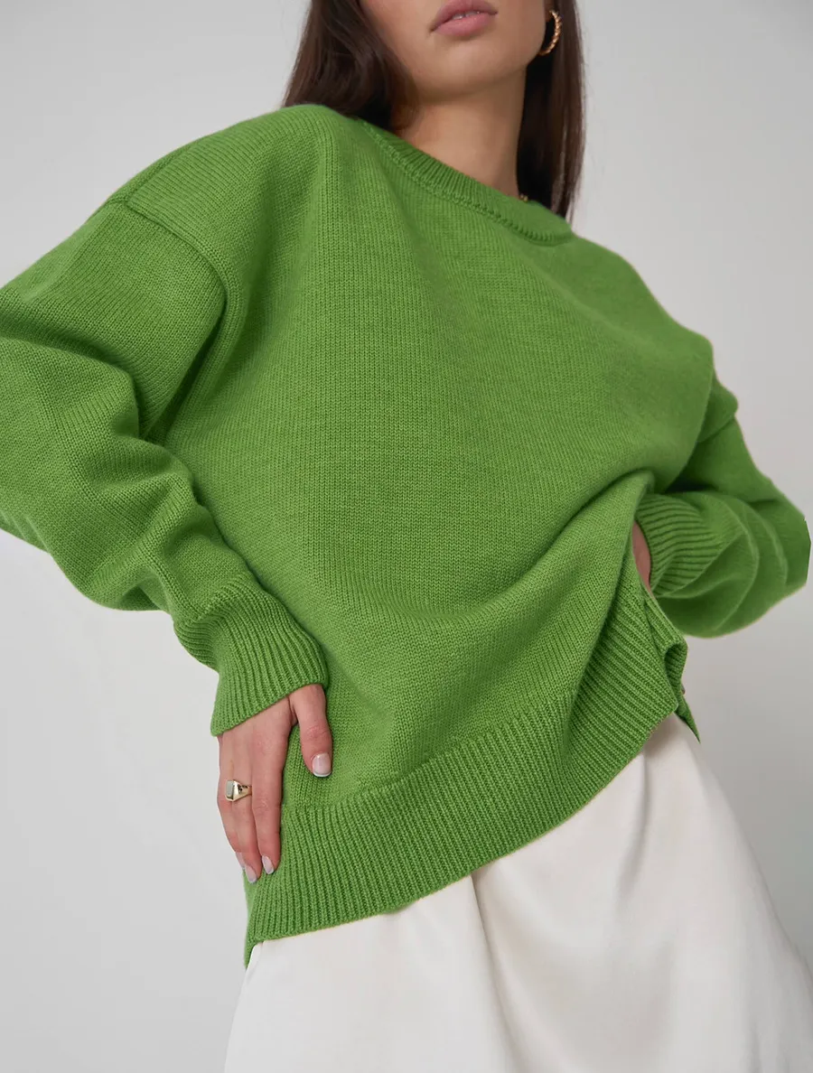 All-Match Casual Crewneck Knit Sweater