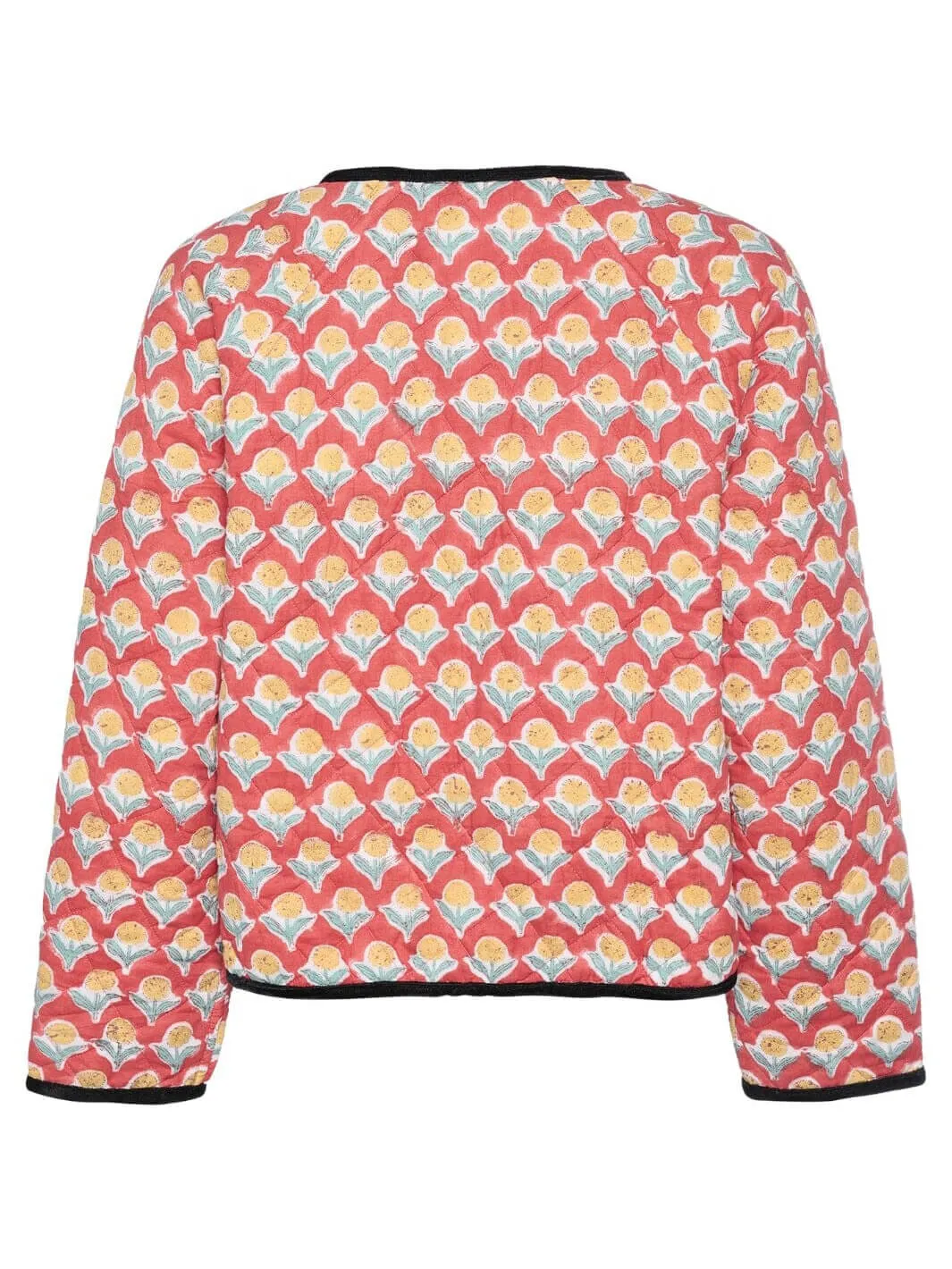 Fashionable Casual Lace-up Printed Cotton Jacket