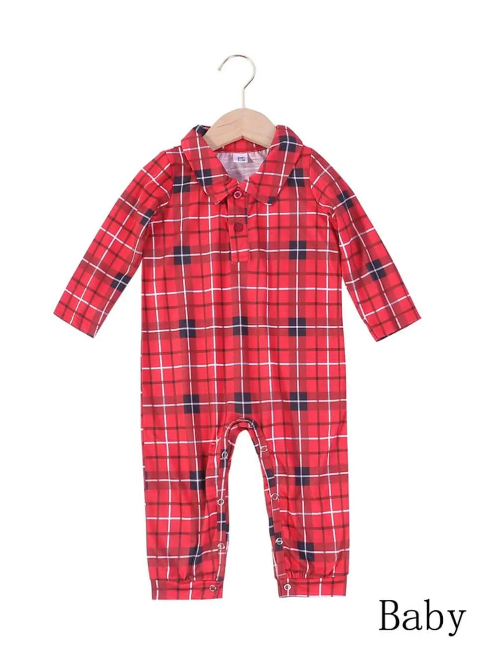 Christmas Plaid Print Parent-Child Pajamas Set