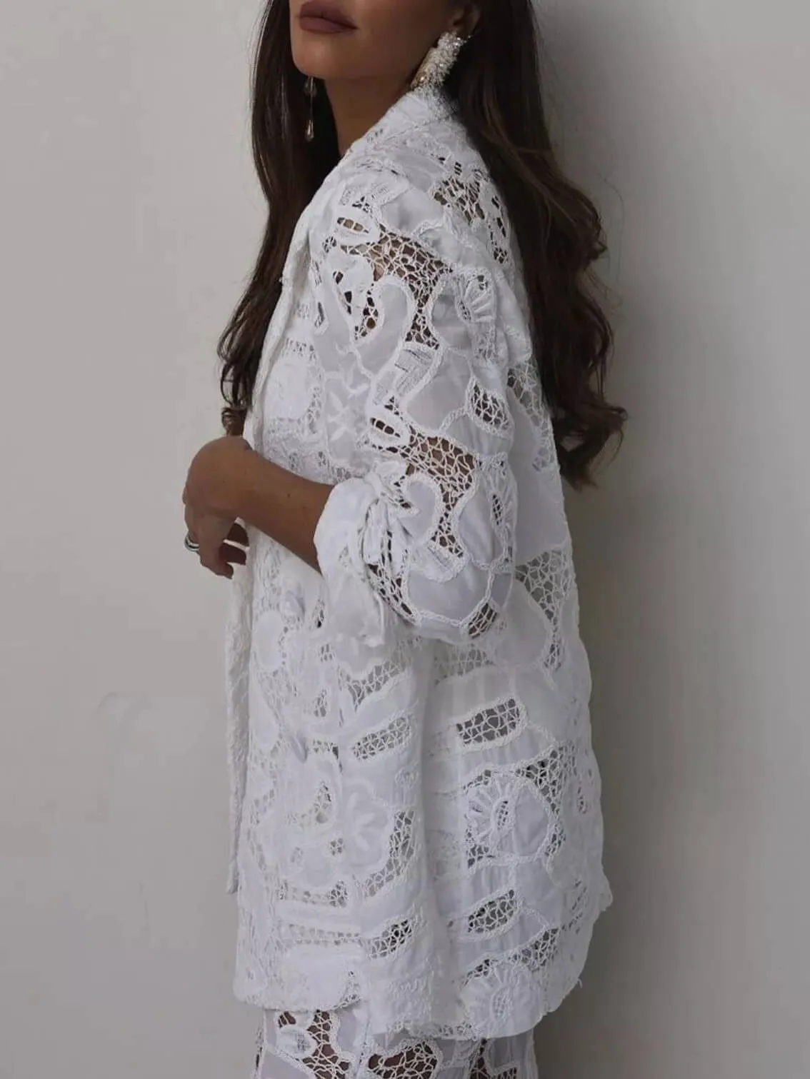 Elegant Casual Lace Loose Suit Jacket