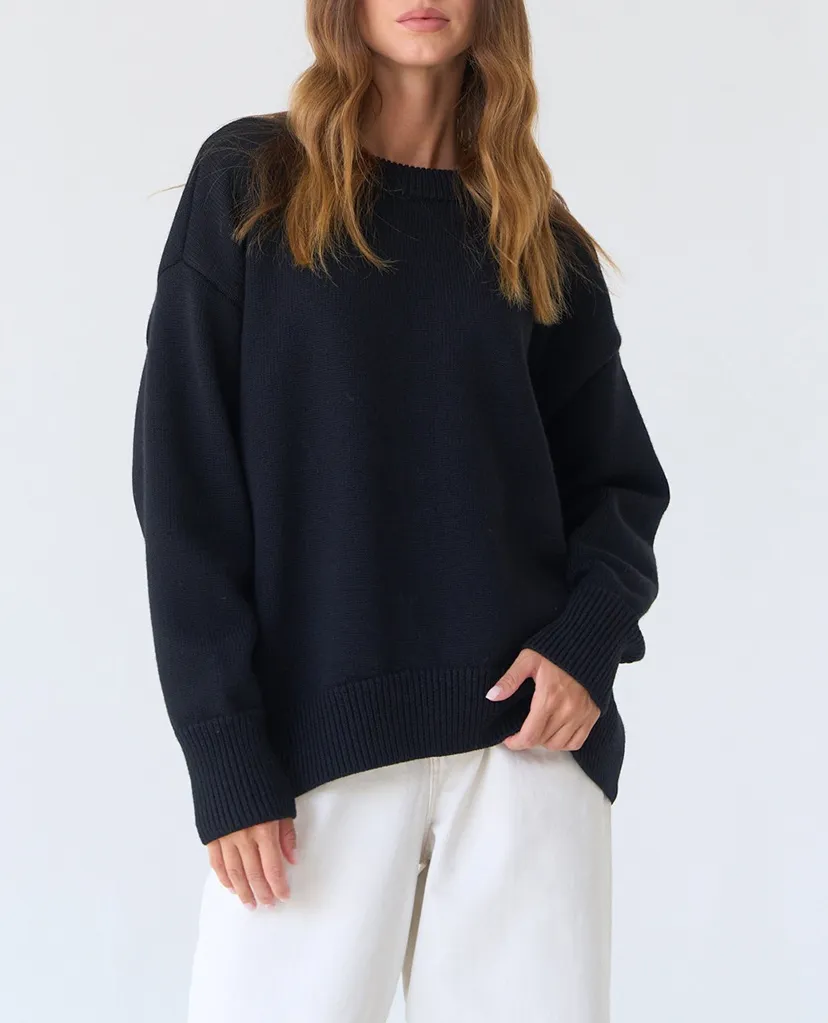 All-Match Casual Crewneck Knit Sweater