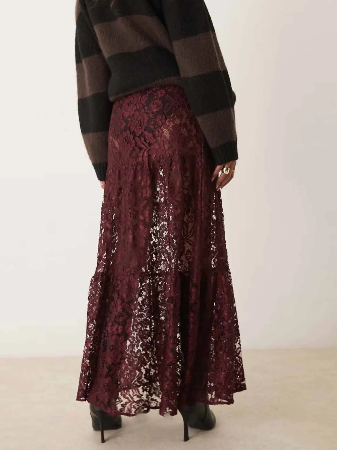 Versatile Lace Layered Sheer Skirt