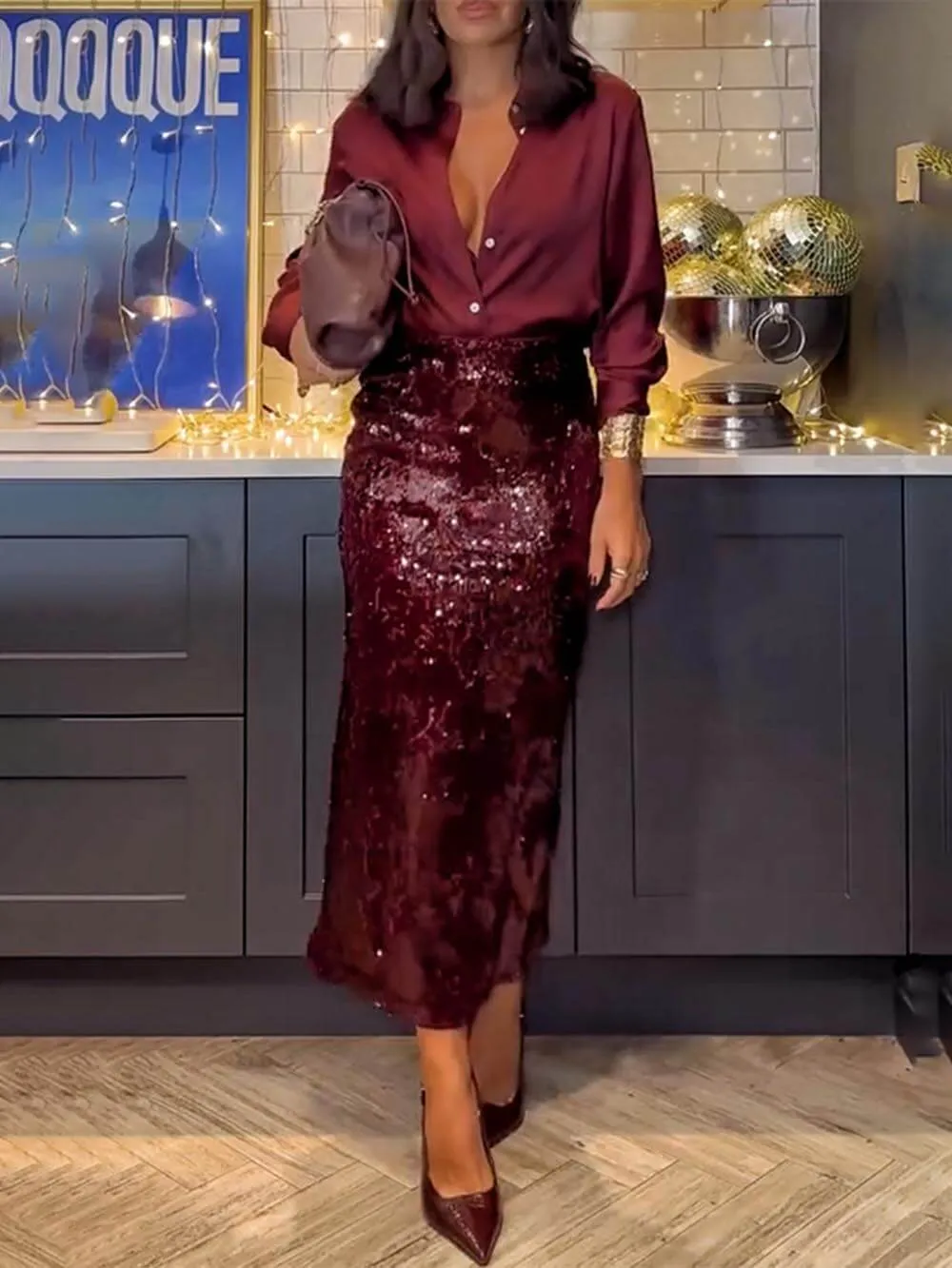 Classic Sequin Casual Party Skirt