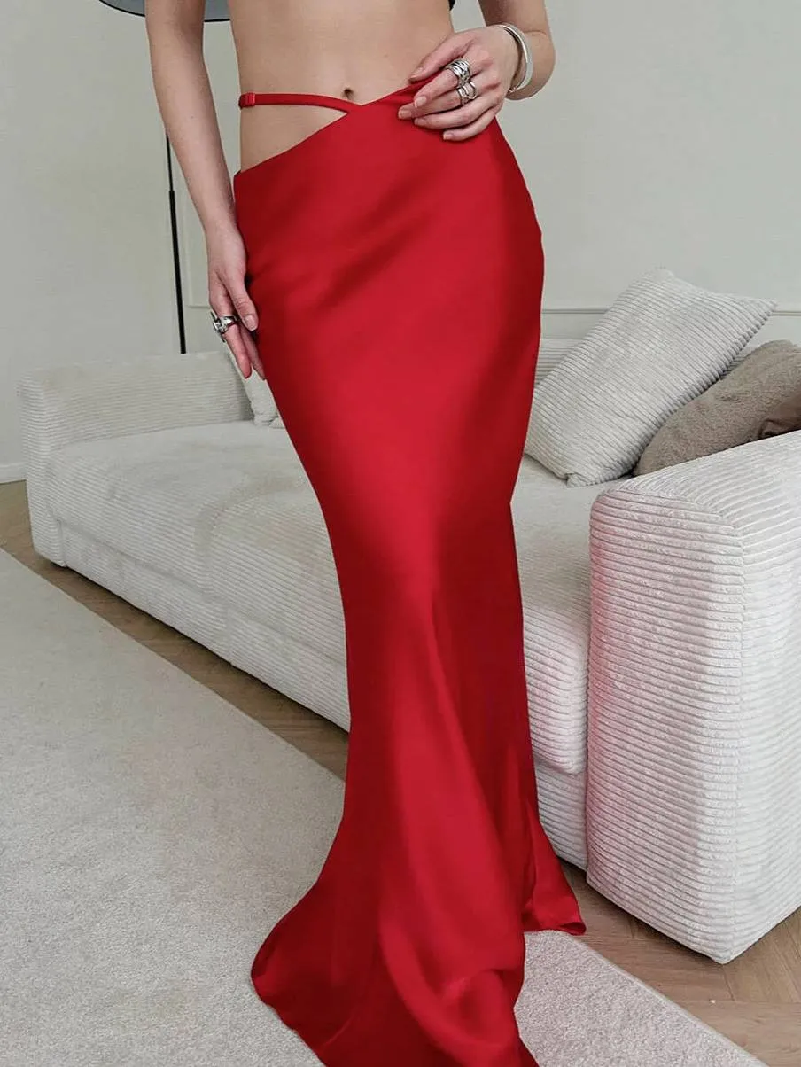 Irregular Slim-Fit Maxi Skirt