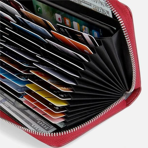 RFID Genuine Leather Card Wallet