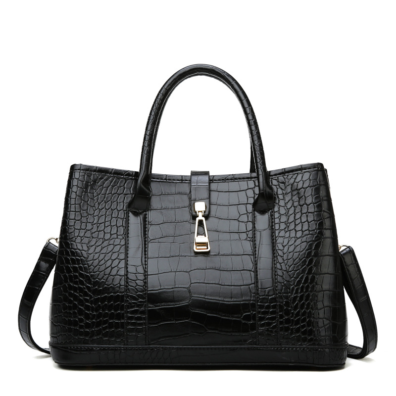 Fashion Crocodile Large Shoulder Crossbody Tote Mom Bag