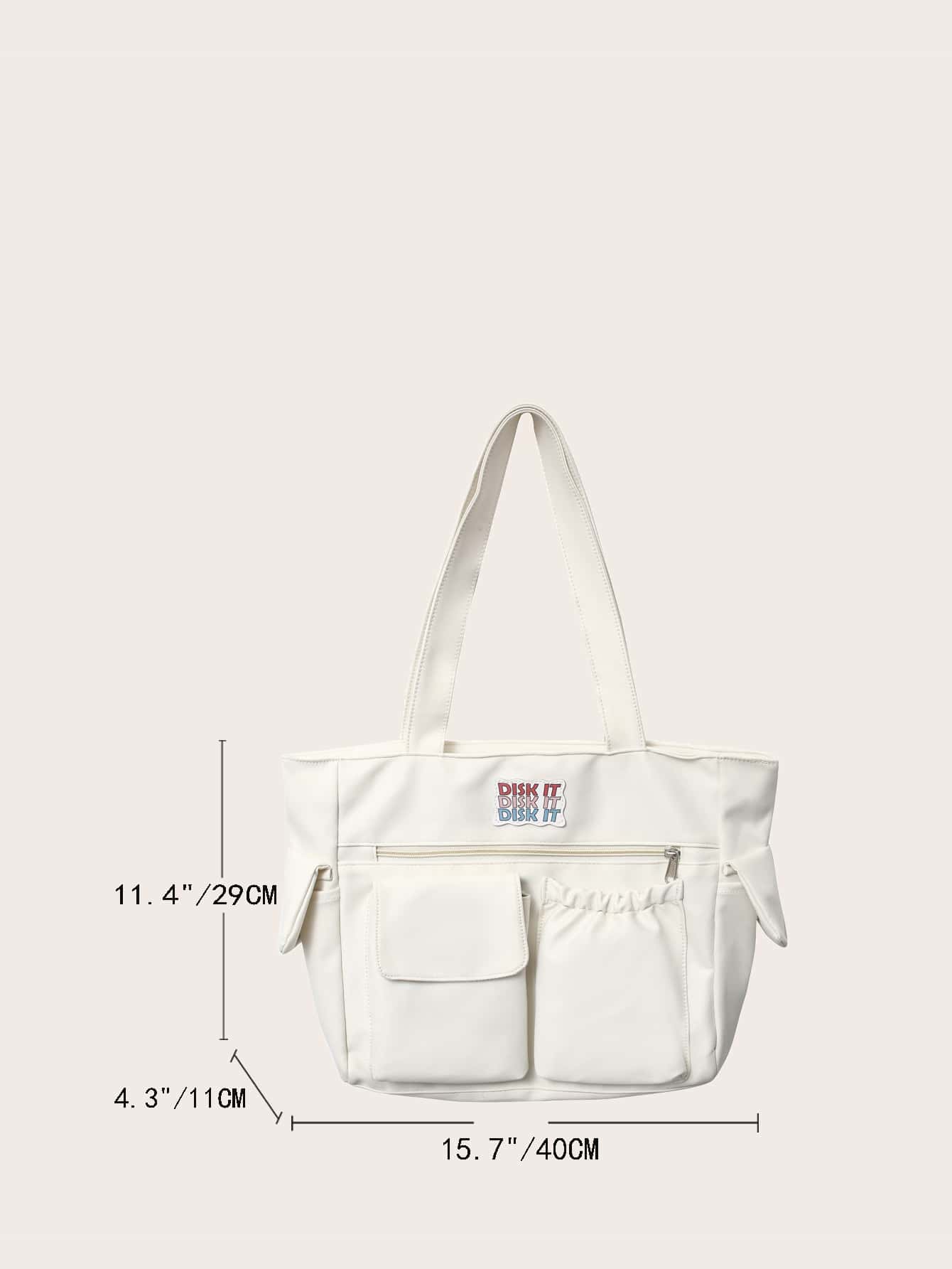 Monogram Patch Shopping Bag