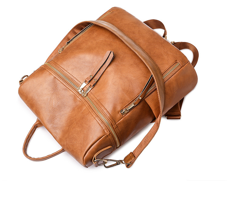 Two Pieces Backpack Purses Shoulder Bag PU Leather Travel bag