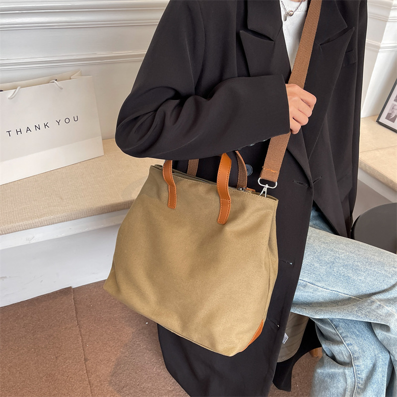 2023 New Retro Large-capacity Canvas Tote Bag