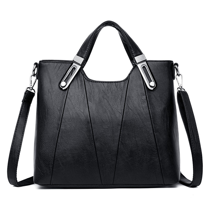 Soft Leather Large Shoulder Crossbody Tote