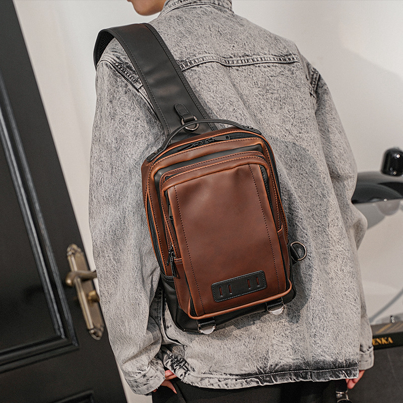 2023 New Retro Large Capacity Street Fashion Men's Backpack
