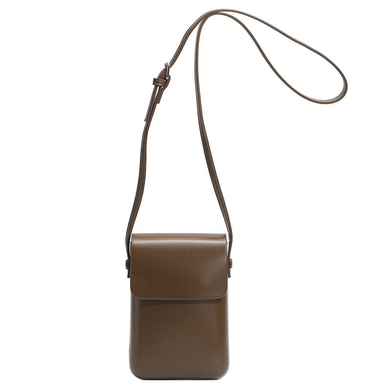 Small Crowd Joker Vertical Change Simple Mobile Phone Bag Box Bag Retro Female Texture Slung Bag