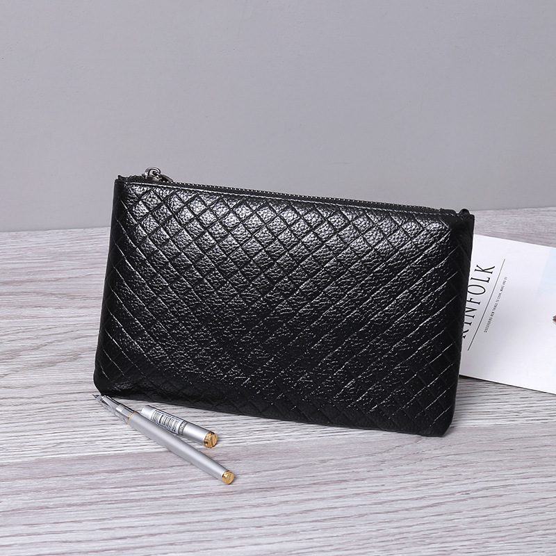 Thin Top Leather Men's Crocodile Leather Wallet Bag
