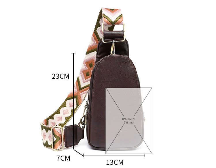Women PU Leather Sling Bag Small Crossbody Sling Backpack