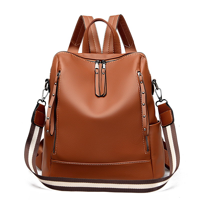 Soft Leather Ladies Travel Backpack