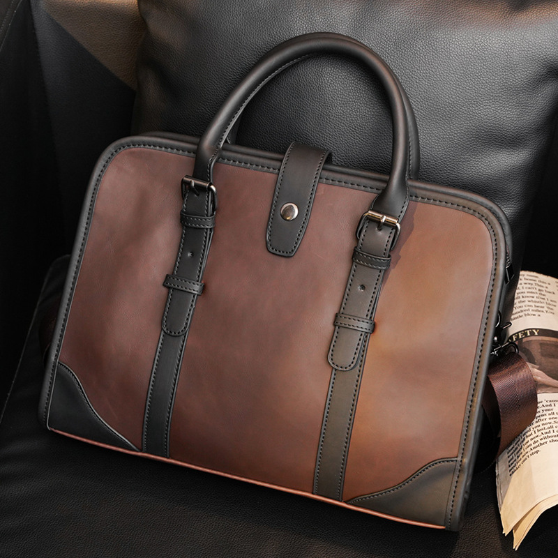New Korean Fashion Men's Business Shoulder Portable Briefcase