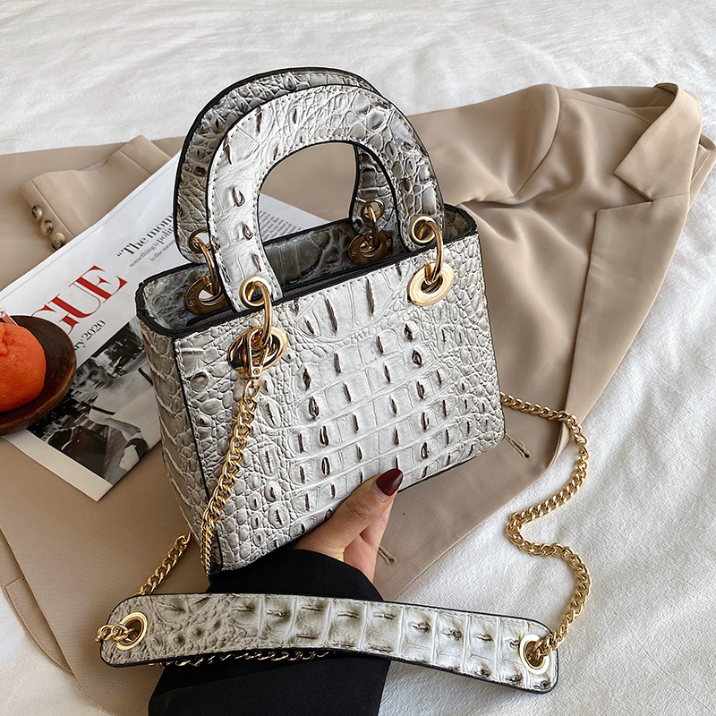 Retro Crocodile Crossbody Bag