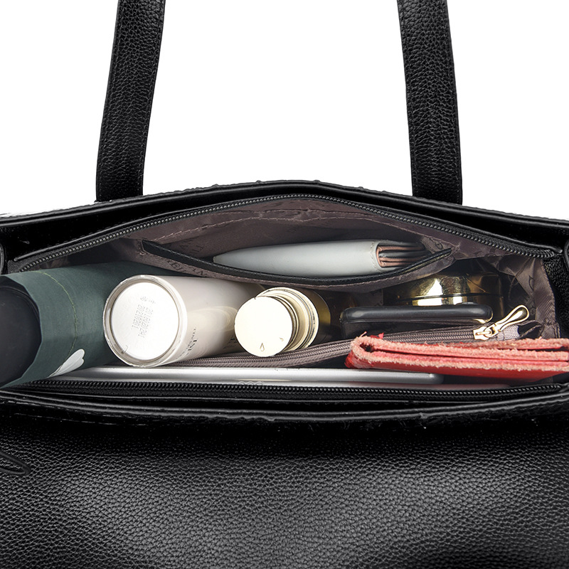 Ladies Fashion Crocodile Large Shoulder Crossbody Tote