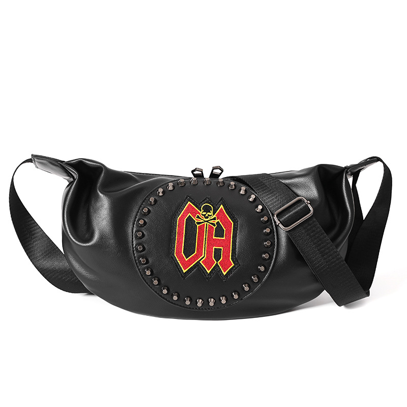 Fashion Fashion Men Leisure Sports Outdoor Rivet Riding Bag