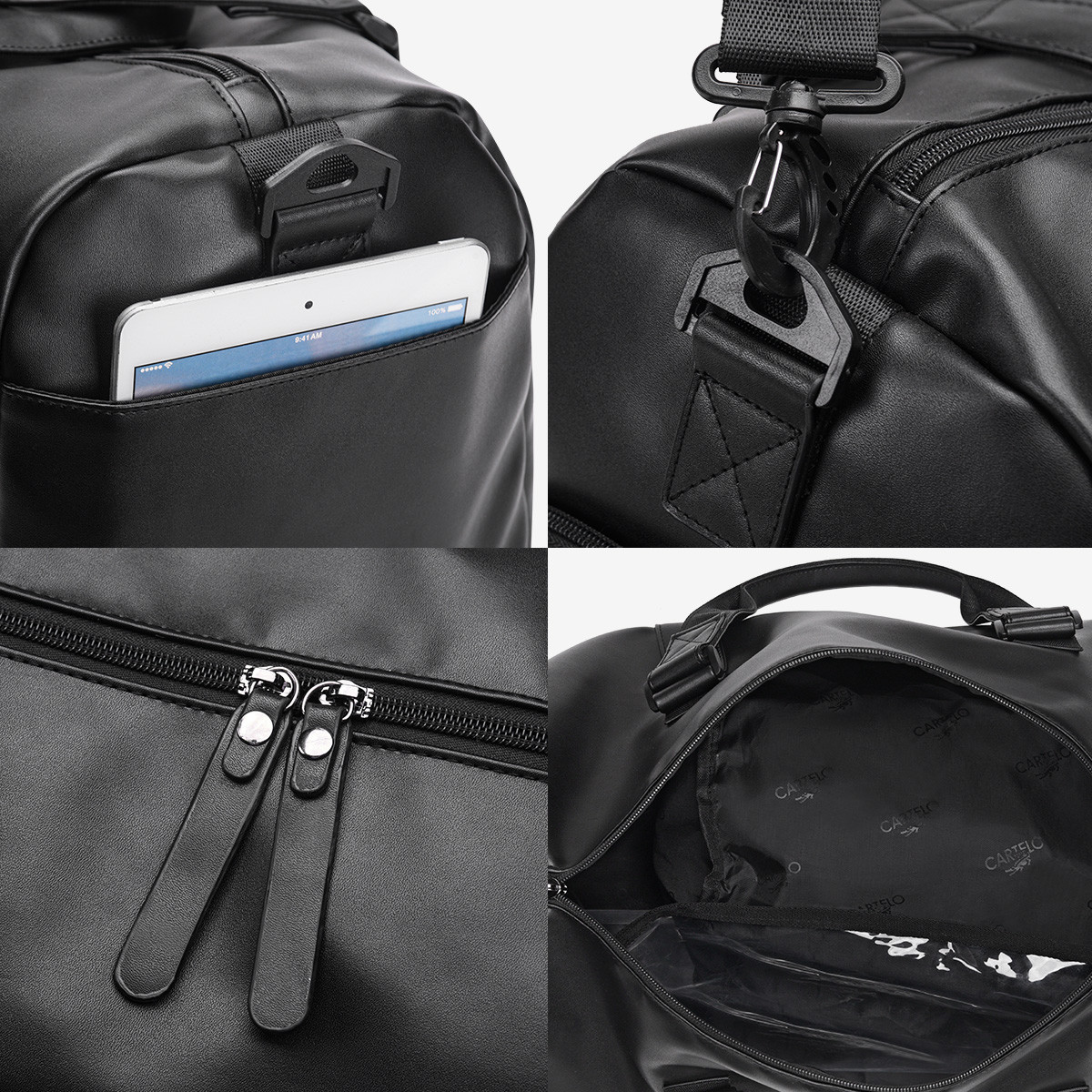 Large Capacity Independent Shoe Position Trendy Men Fitness Shoulder Bag