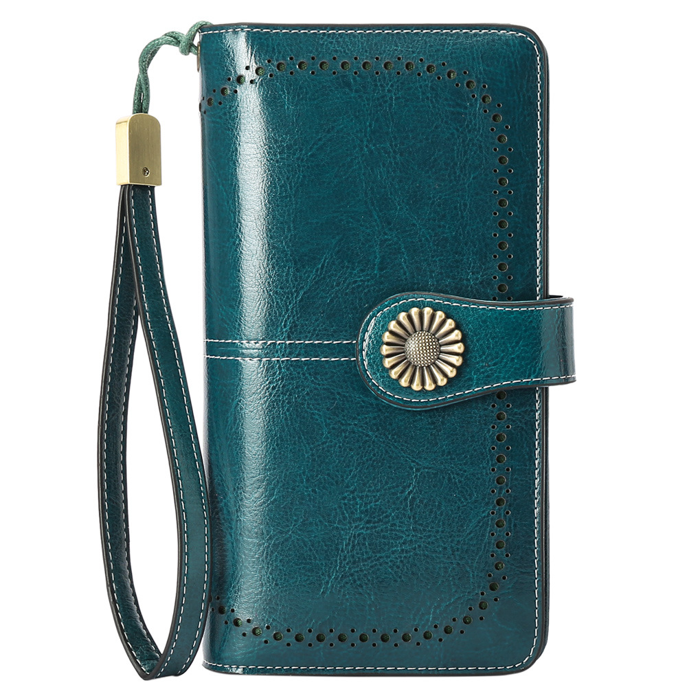 Long Zip Leather Ladies Wallet