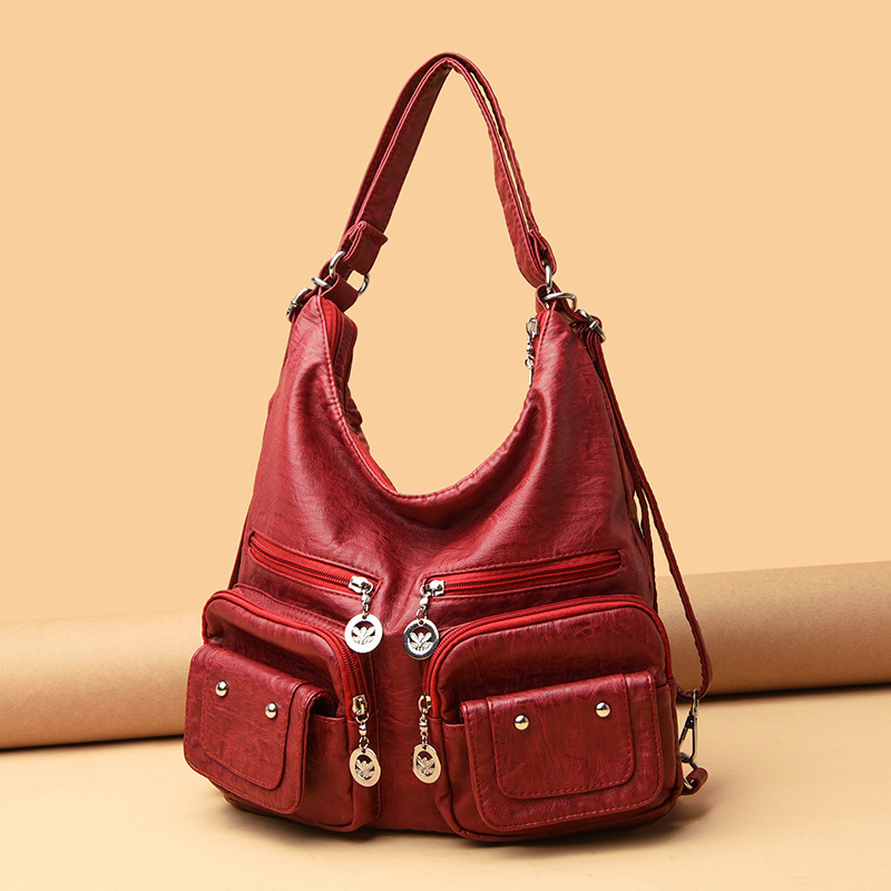 Soft Leather Shoulder Simple Diagonal Bag