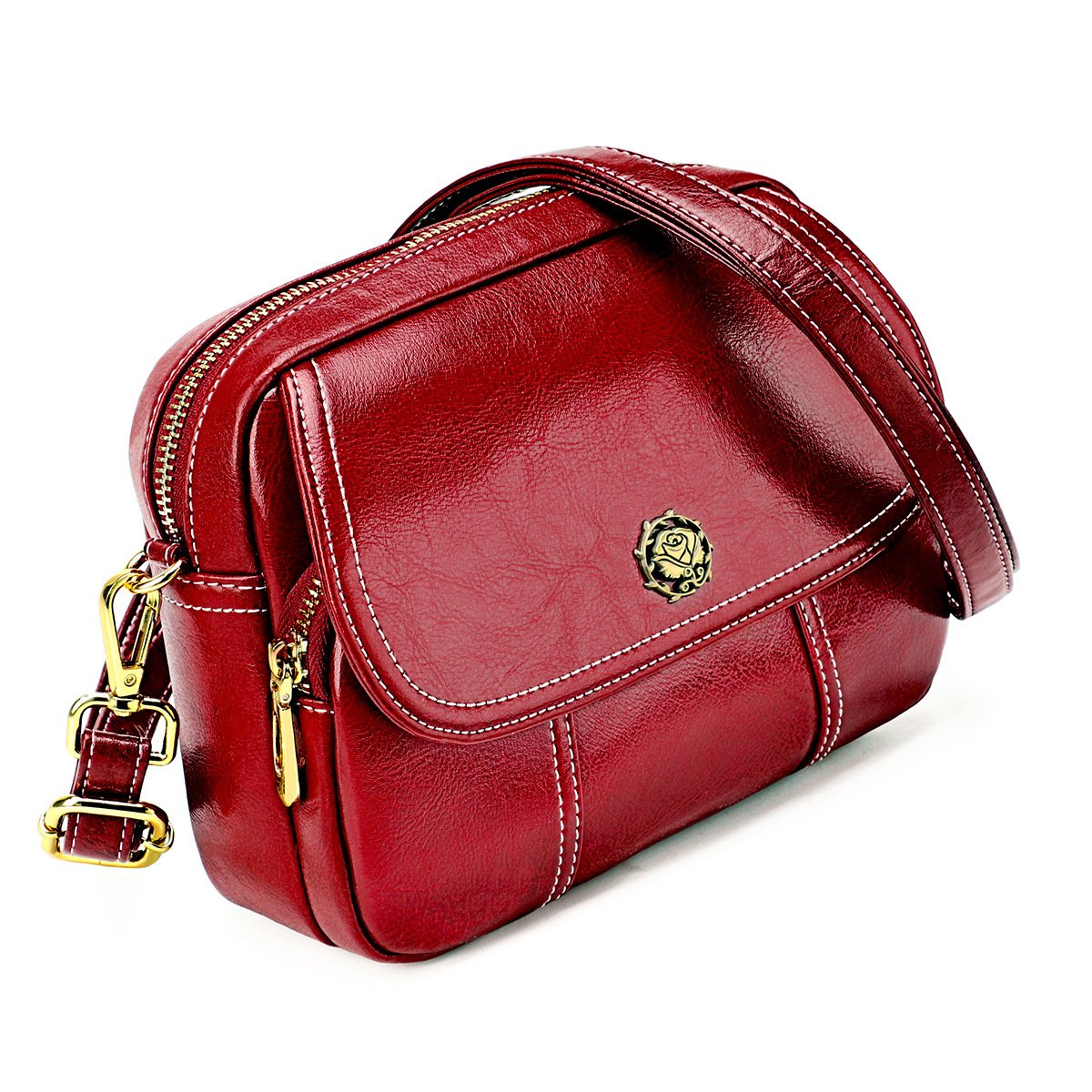 Leather Women's Bag Fashion Trend Korean Version Of Joker Horizontal Cross Shoulder Bag Women's Cowhide Women's Bag