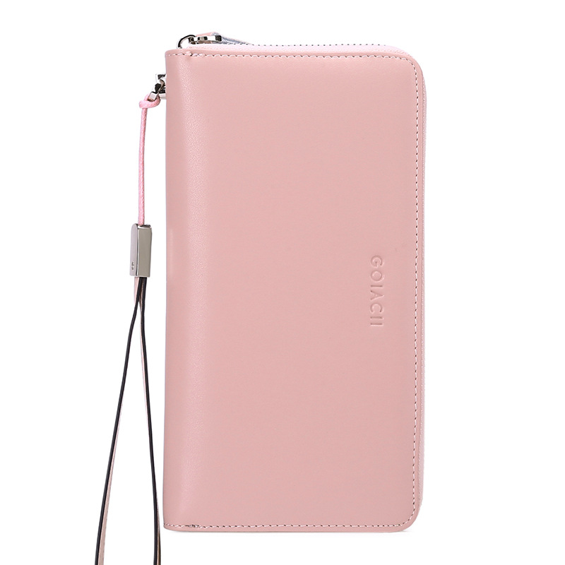 Antimagnetic Leather Zip Bag