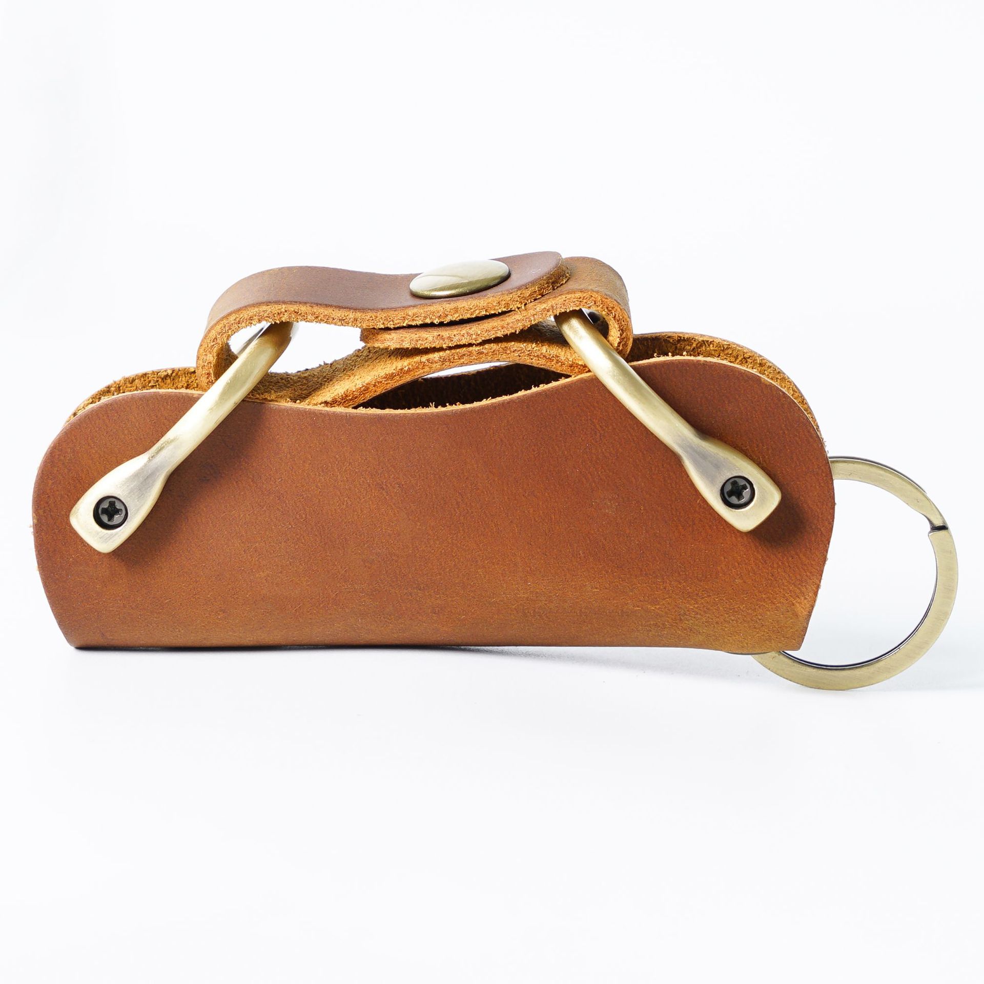 Handmade Creative Head Leather Key Bag