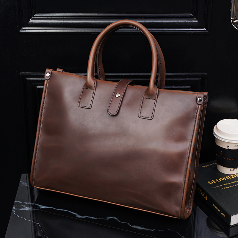 Men's New Korean Retro Business Casual Briefcase