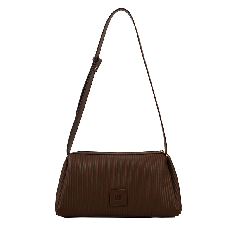 2023 New Fashion Joker Stripe Pleated Single Shoulder Crossbody Bag