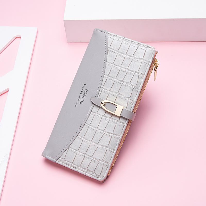 Fashion Wallet Long Girls New Stone Zipper Carry Wallet Card Bag