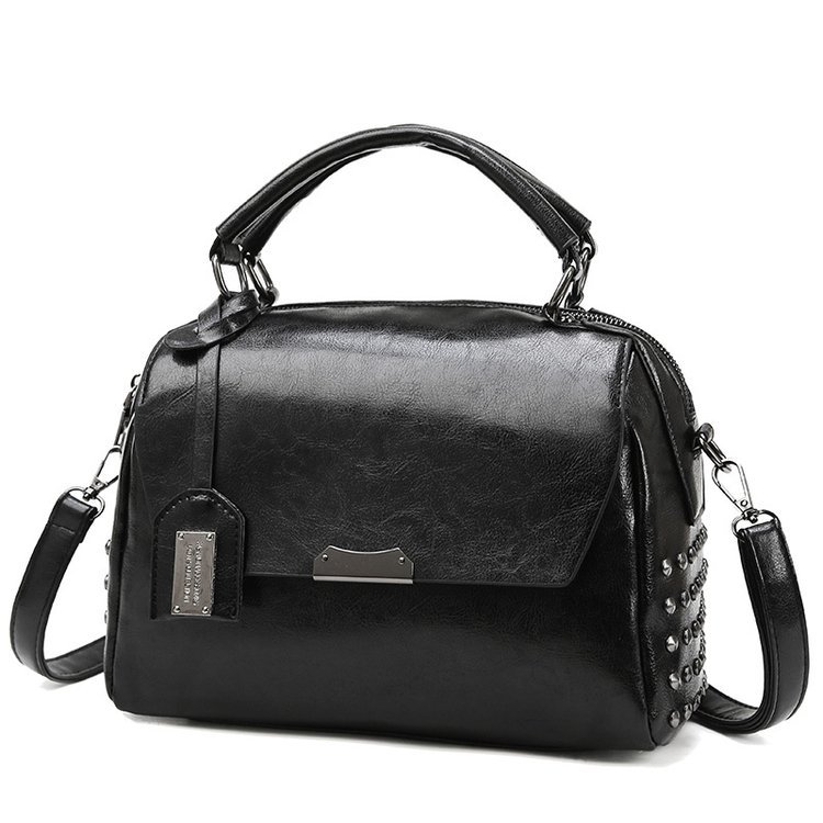 Large Capacity Retro Wax Leather Women's Bag