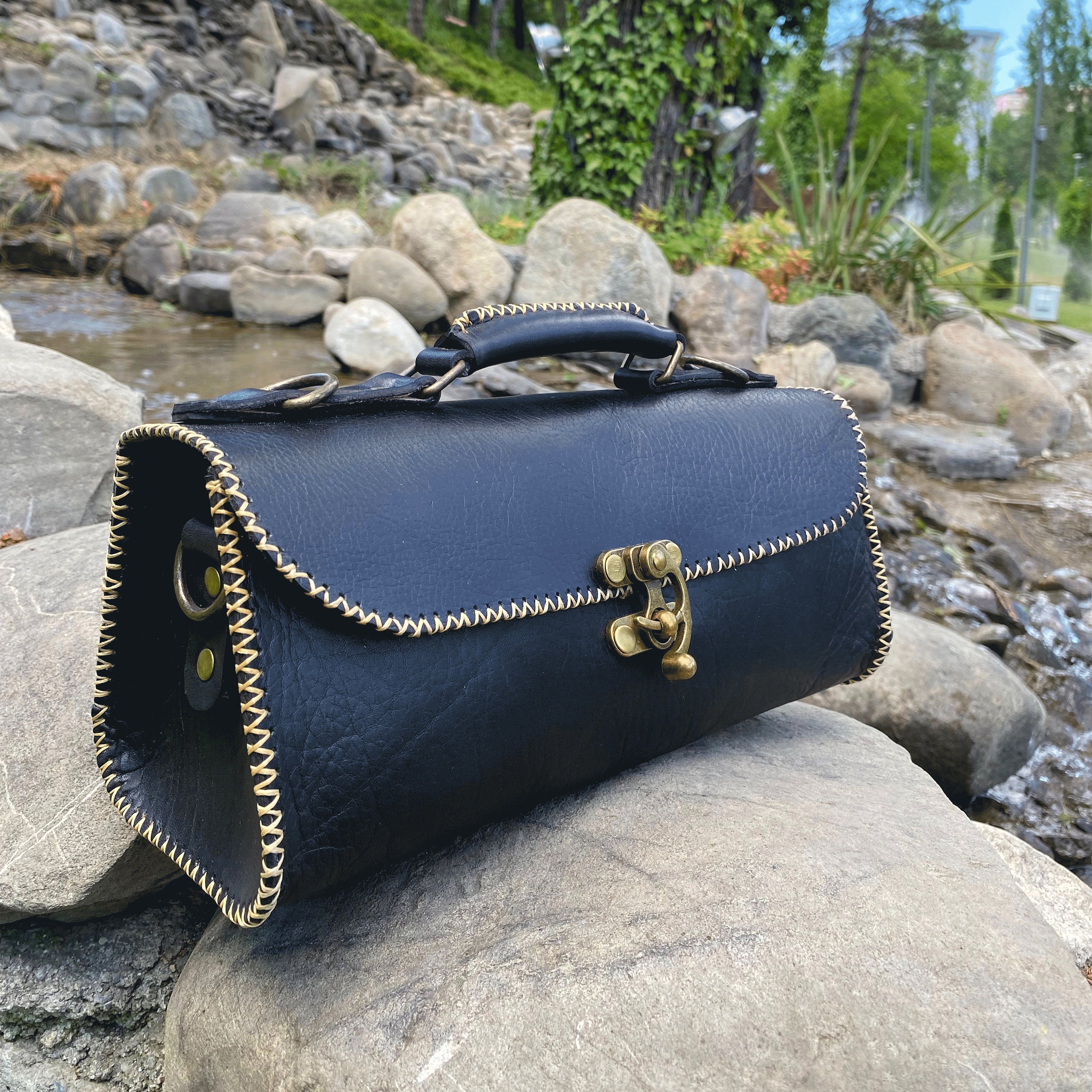 Handmade Leather Handbag, Small Leather Purse for Women