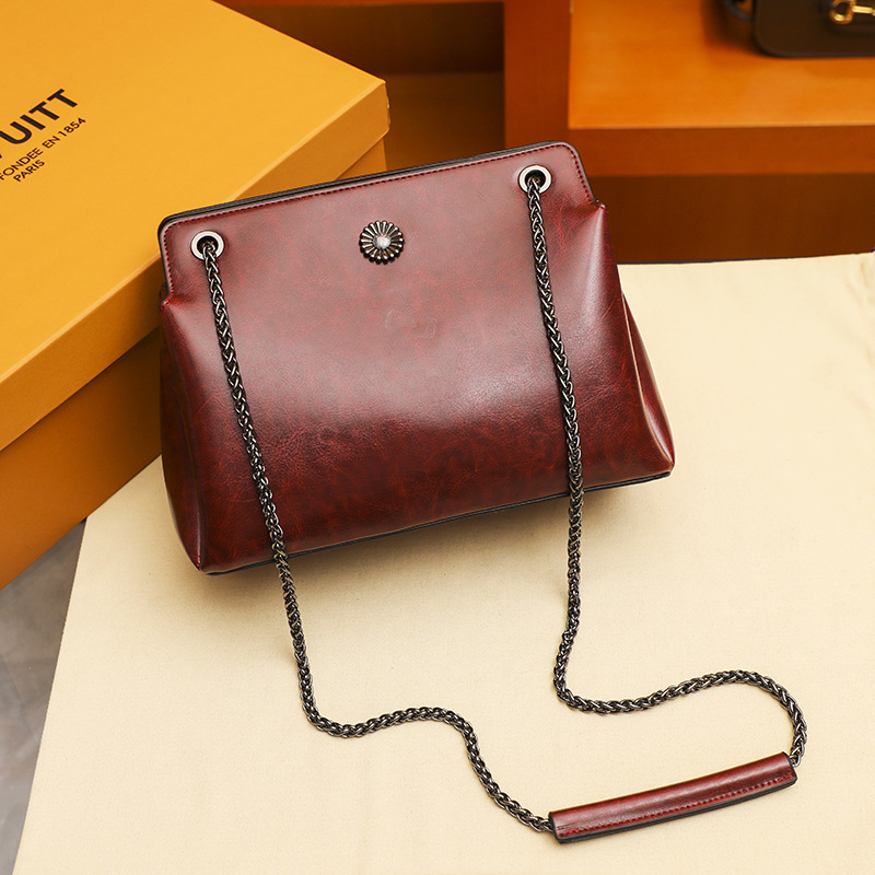 Large Vintage Single Shoulder Chain Crossbody Bag