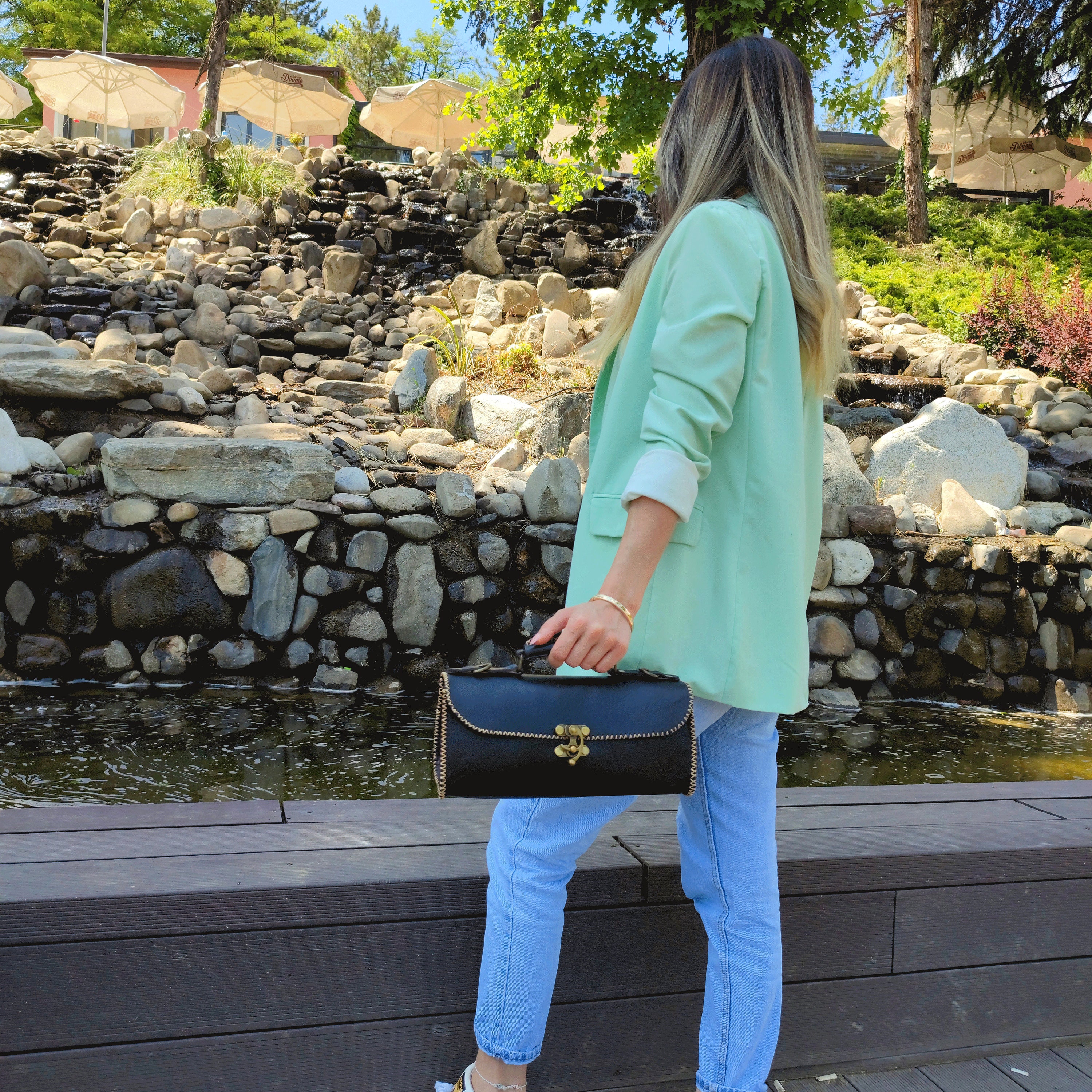 Handmade Leather Handbag, Small Leather Purse for Women