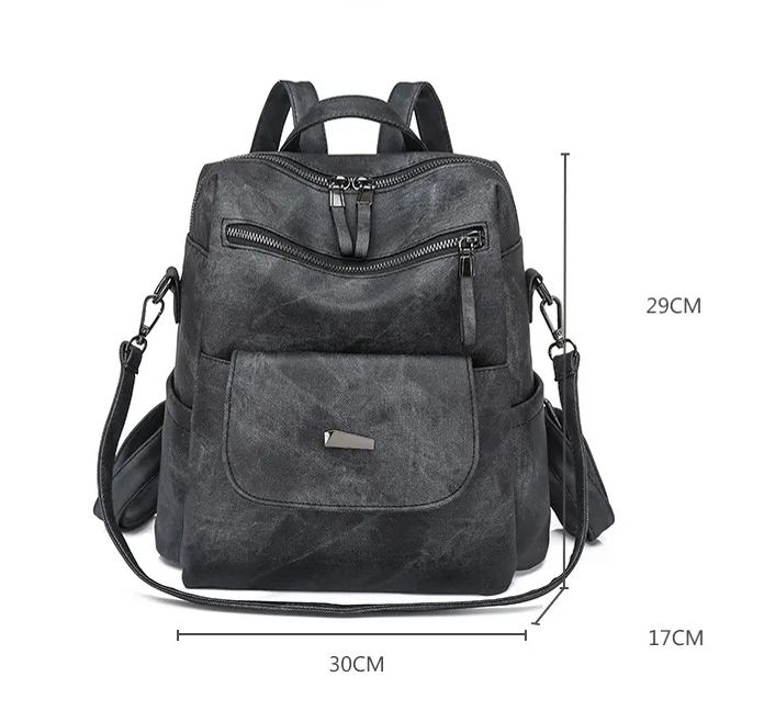 Retro Backpack Purses Shoulder Bag PU Leather Travel bag