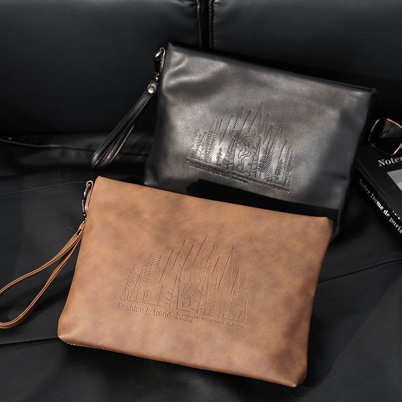 2023 New Men's Trendy Brand Retro Fashion Commuter Wristlet Bag