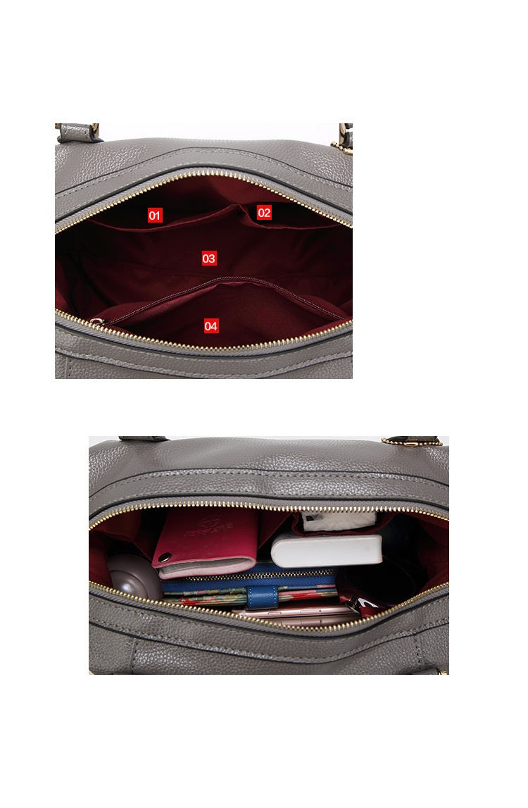 New Women's Bag Trend Joker Fashion Boston Bag Ladies Hand Shoulder Slung Pillow Bag