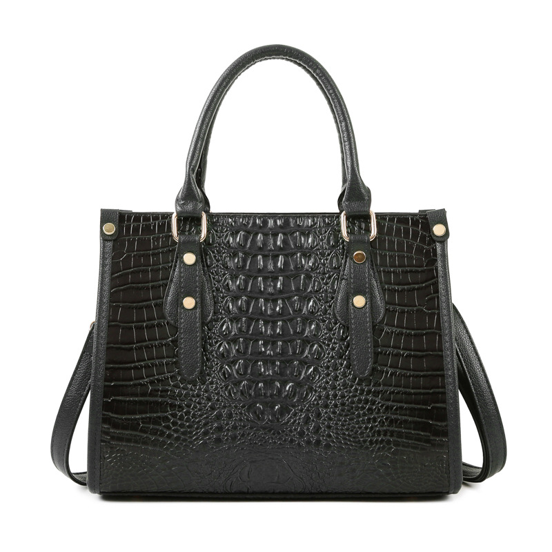 Middle-aged Lady Vintage Crocodile Print High-capacity Tote Bag