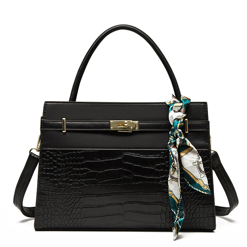 Retro Handbag Fashion Atmosphere Crocodile Line Commuter Crossbody Bag